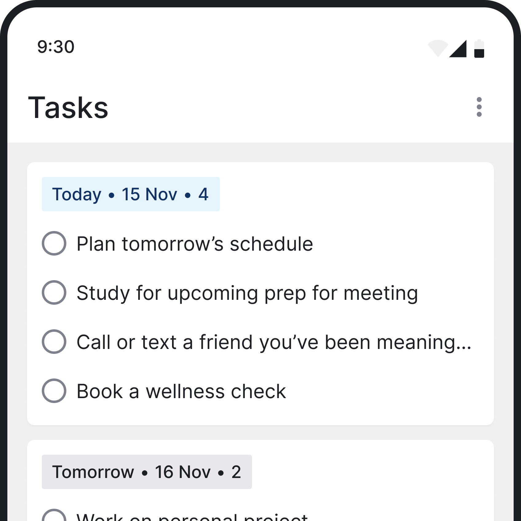 Tasks